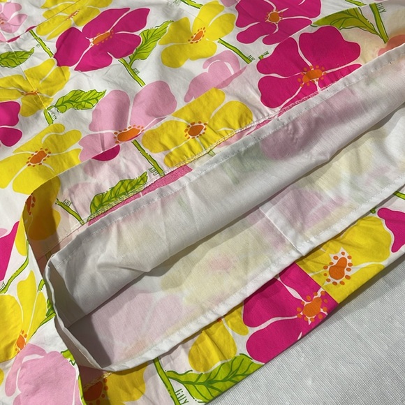 Lilly Pulitzer vintage Strapless A-Line Dress Yellow Pink size 4 floral pattern - Picture 16 of 16